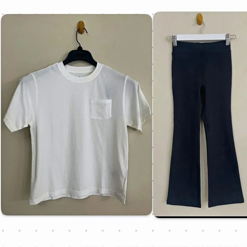 Crewcuts Girls Top and Bottom Bundle Short Sleeve T-shirt & Flare leggings 10